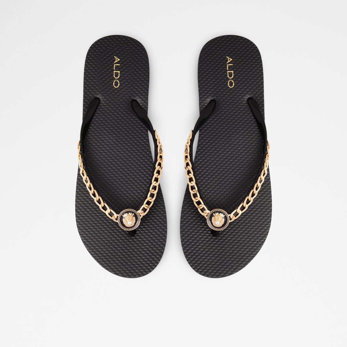 Enaldar Black-Gold Multi Women Sandals