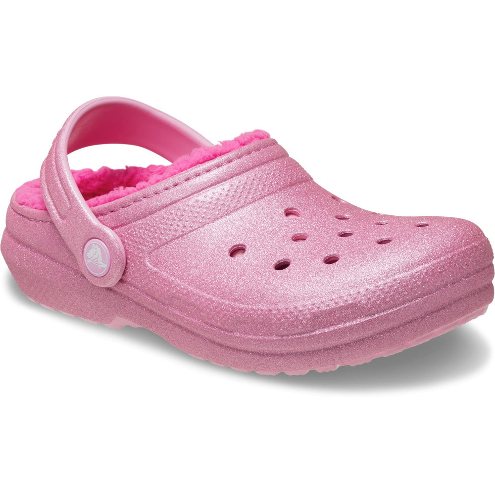 Køb Crocs Pink Tweed Classic Lined Glitter Clog