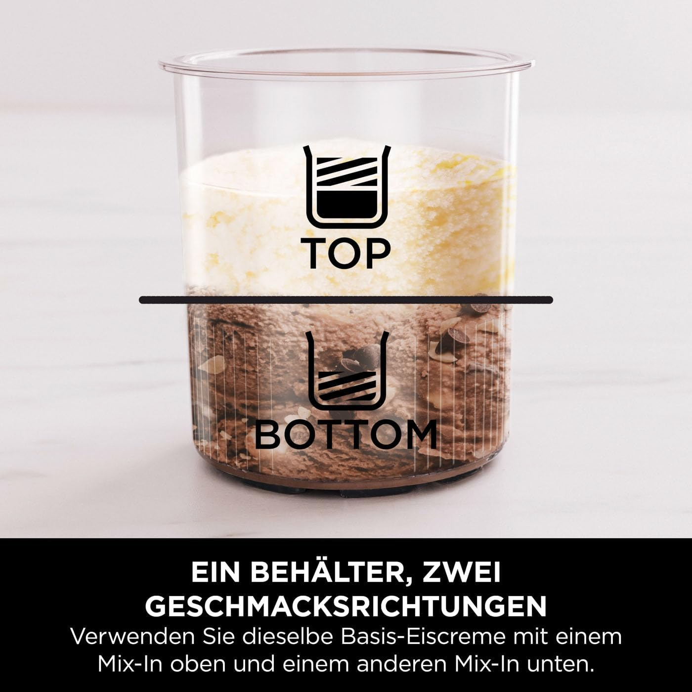 10in1 Creami Deluxe Eismaschine Glacé Maker inkl. Eisbecher   Rezeptbuch (NC502EU) - Silber / Schwarz