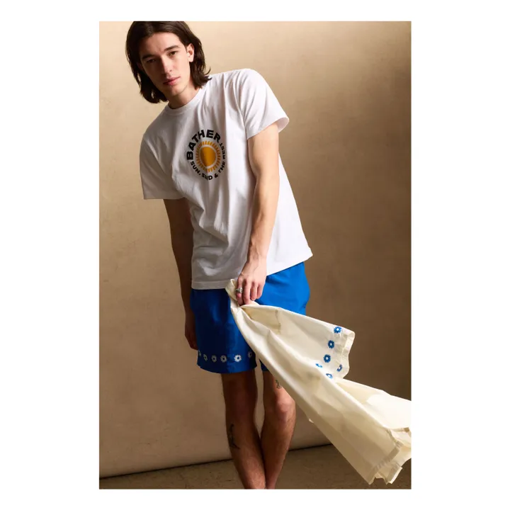 Bather T-shirt Sun Sand Rest Coton Bio | Blanc