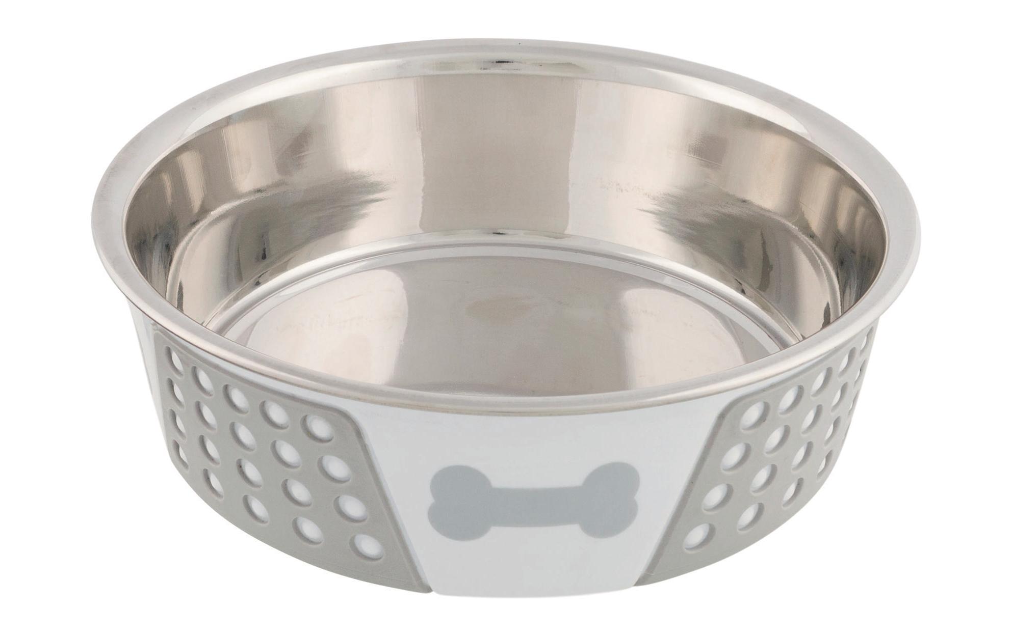 Edelstahlnapf mit Silikonumrandung 1.4 l / ø 21 cmWassernapf/Futternapf für Hunde, 1.4 l