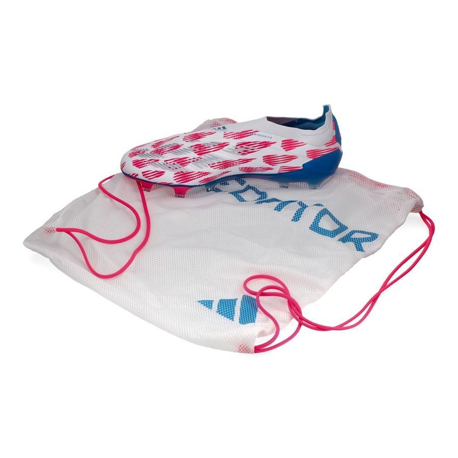 adidas Predator Elite Laceless FG Reemergence - Blanc/Bleu/Rose