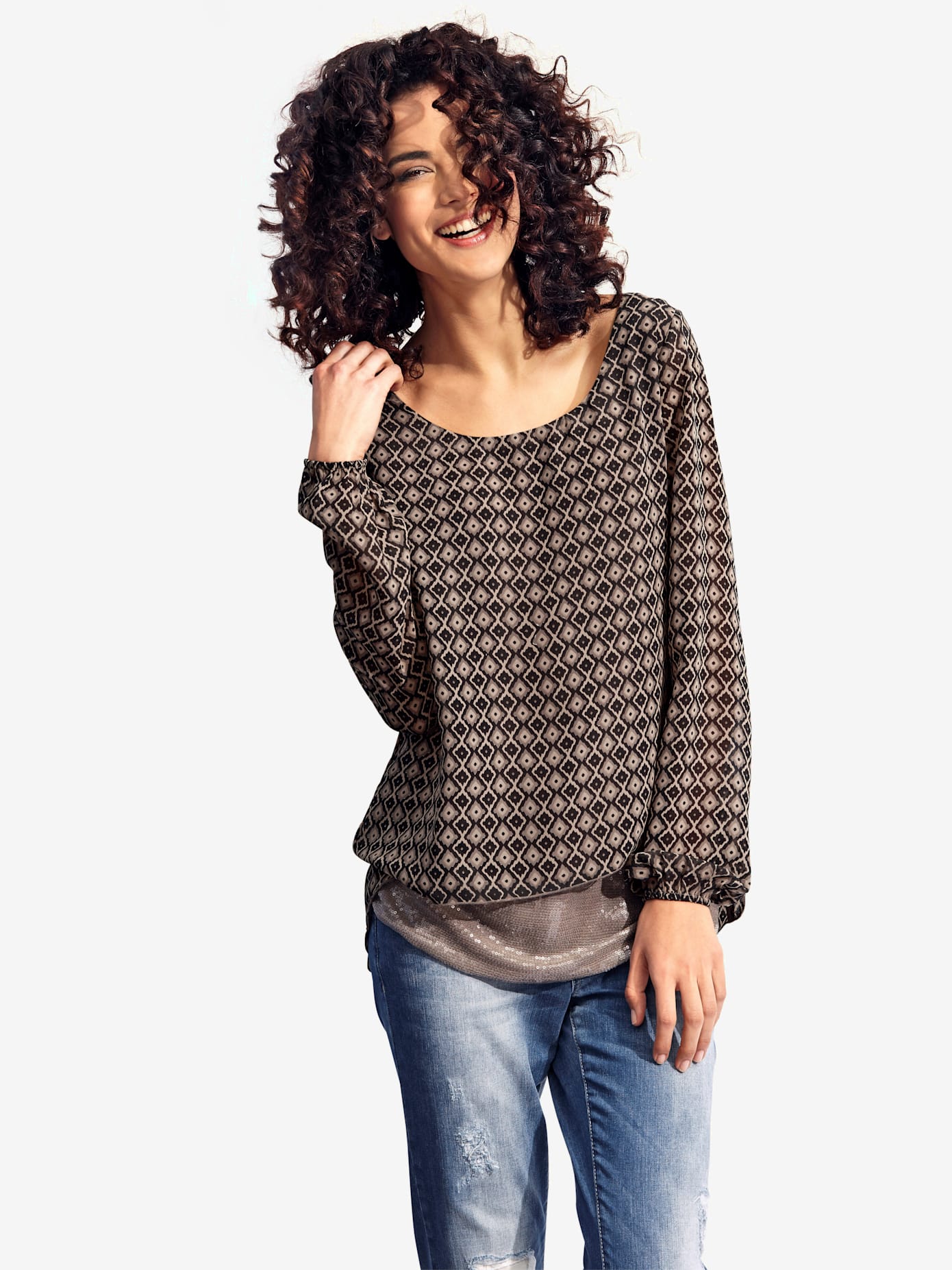 Tunique imprimée joli look 2 en 1