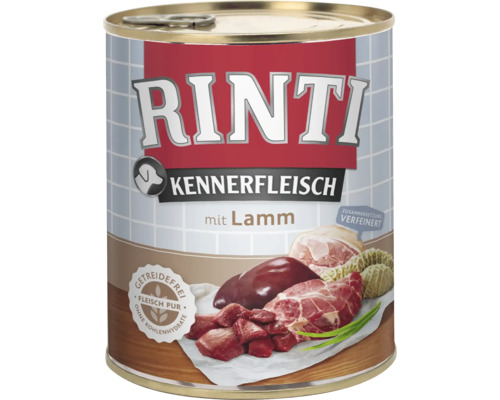 RINTI natvoer voor honden, premium vlees met lam, 800 g