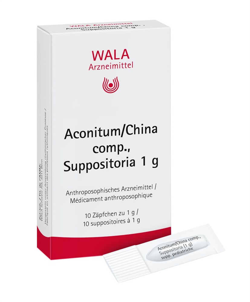 WALA Aconitum/China comp.<br>10 Stück, Zäpfchen, 1g