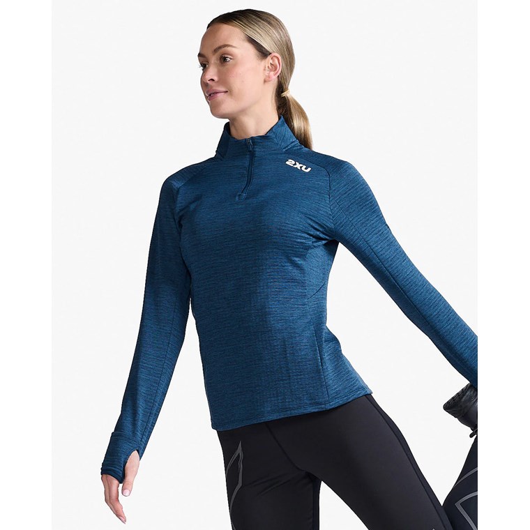 2XU Ignition 1/4 Zipen Moon/White Reflective
