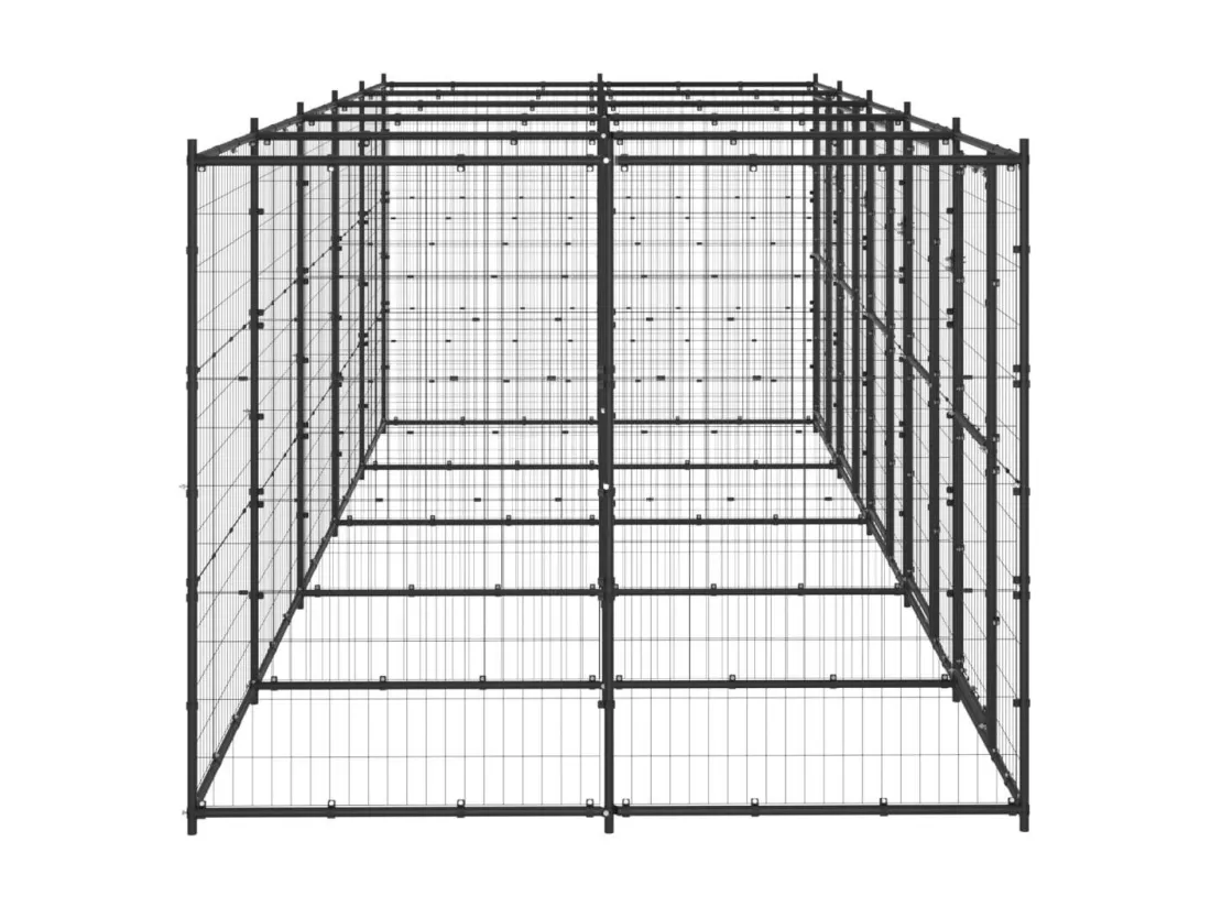 Chenil extérieur cage enclos 550 x 220 x 180 cm 02_0000378