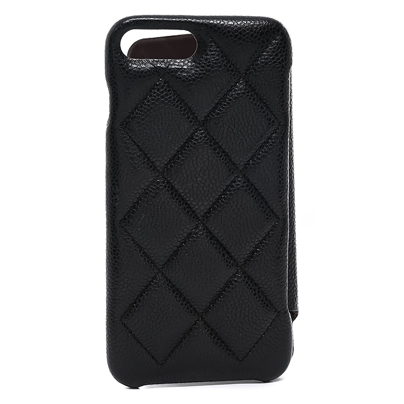 Chanel Coque iPhone 8 Plus en Cuir Caviar noire - Très bon état - L.9 cm