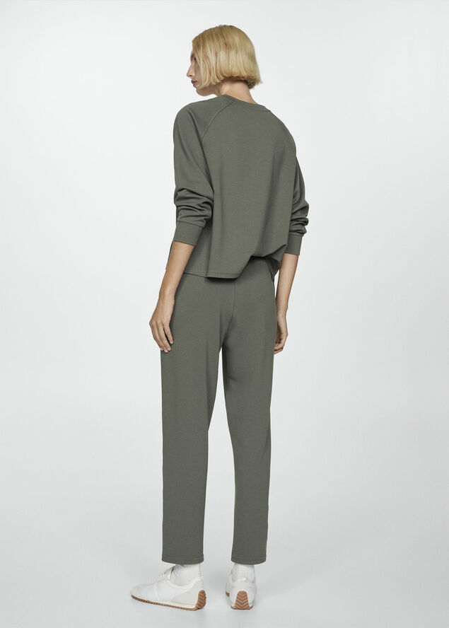 MANGO Jogger seams pants Beige - khaki