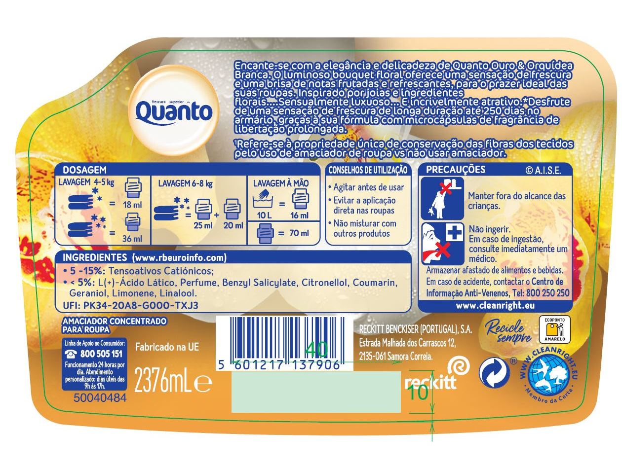AMACIADOR CONCENTRADO QUANTO OURO 132 DOSES