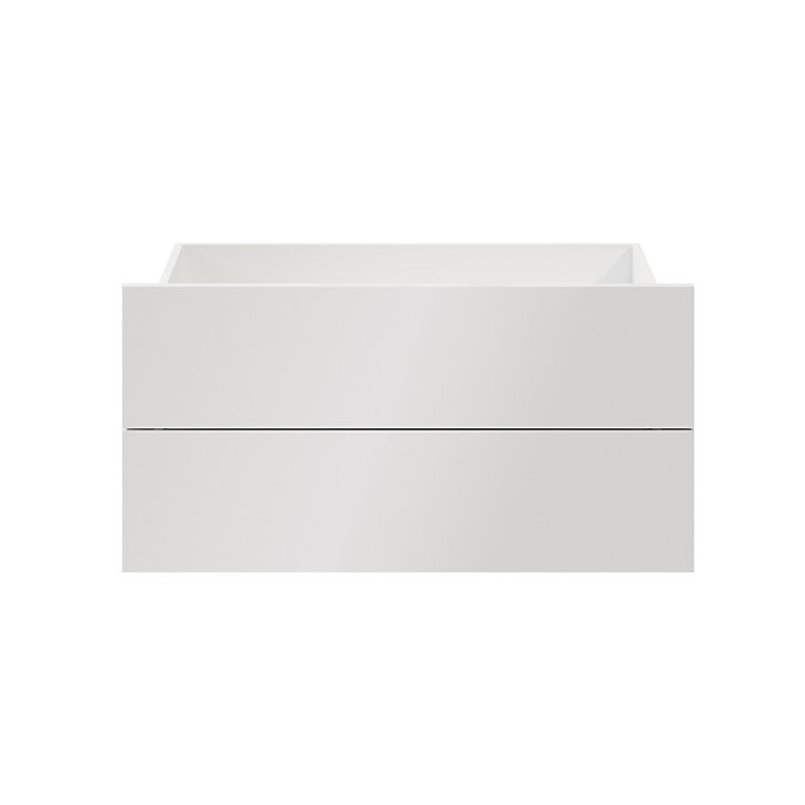 Lot de 2 tiroirs blanc brillant GoodHome Atomia H. 18,5 x L. 74,4 x P. 39 cm