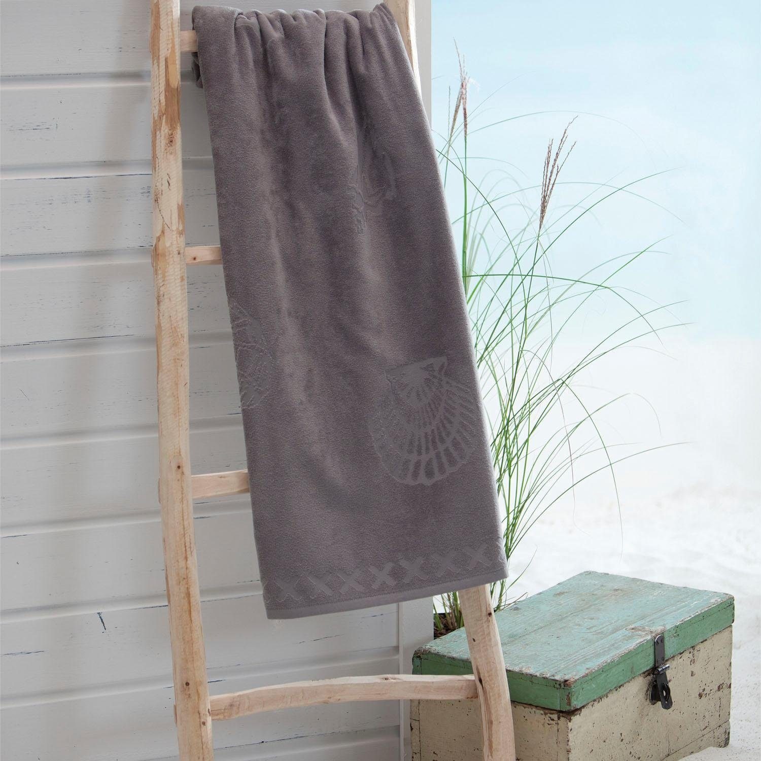 Seahorse Strandtuch »Shells« 100x200, extra gross, für Sauna und Pool, mit Meeres Motiven