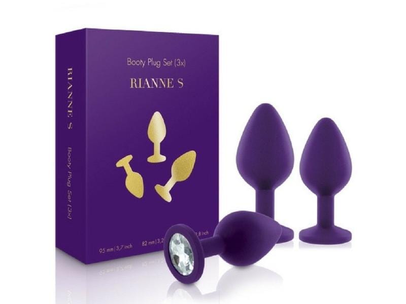 Rianne S Anal Plug Booty Plug Set Violett Hochwertiges Buttplug-Set für die anale Stimulation