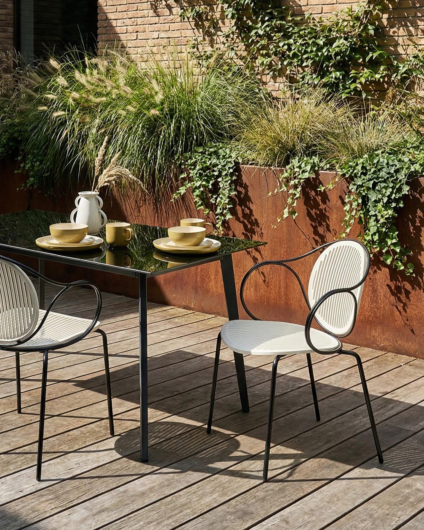 Set van 2 tuinstoelen IKARIA Metaal Gebroken wit
