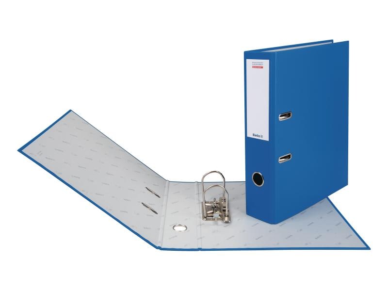 Biella Bundesordner A4 7 cm, Dunkelblau Mit Hebelmechanik Strong und mit Druck-Niederhalter