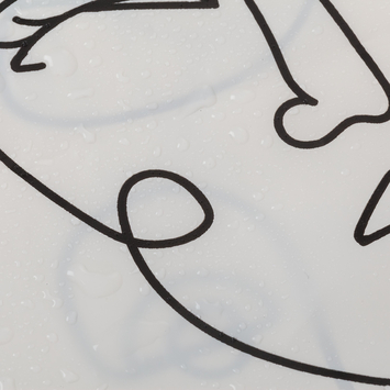 Sealskin douchegordijn mind 180x200cm zwart/wit