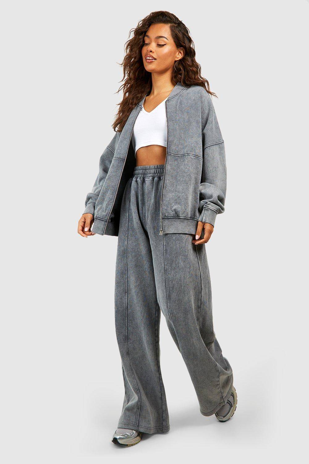 boohoo Survêtement délavé avec bomber