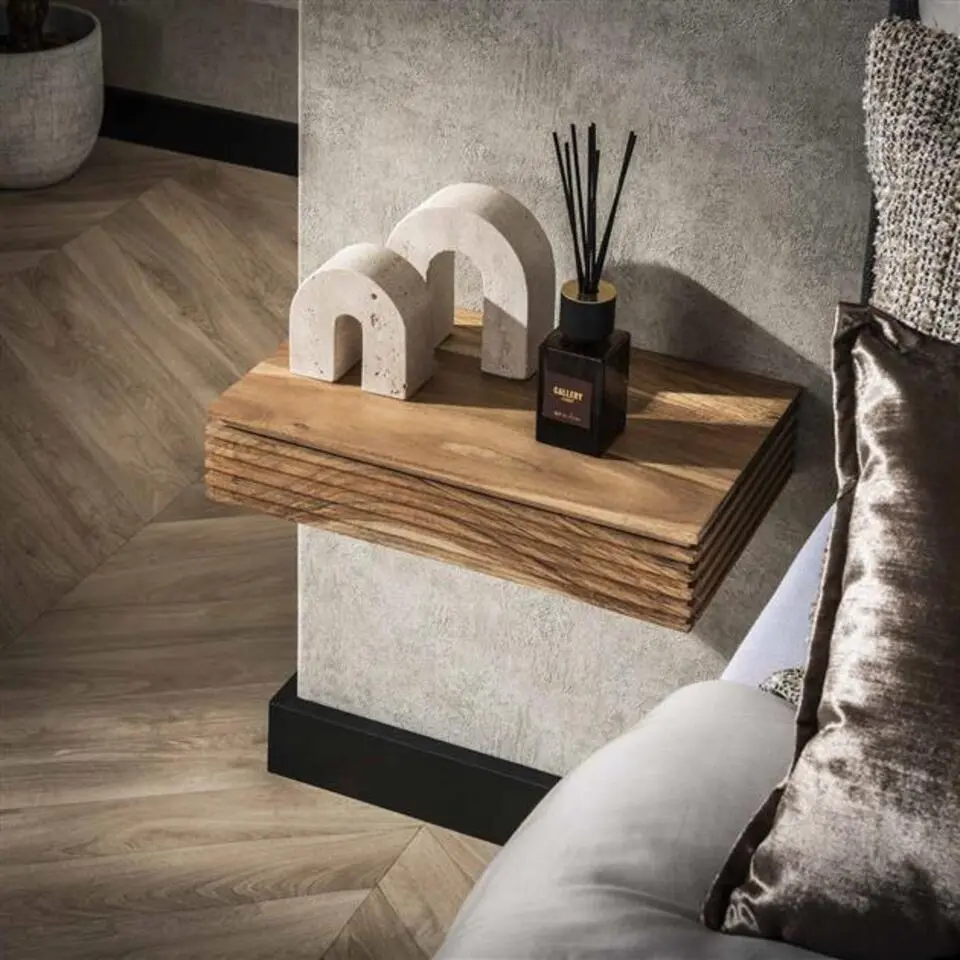 Hoyz Collection - Nachtkastje Layer L - Massief Acacia - Set-2 - 40cm