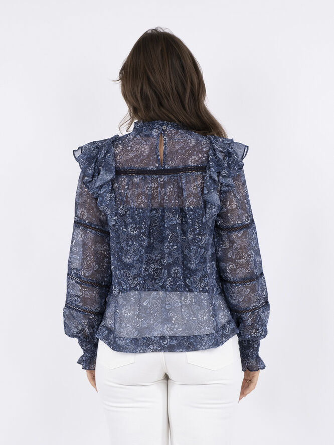 Neo Noir Sarna Pure Paisley Blouse Blå