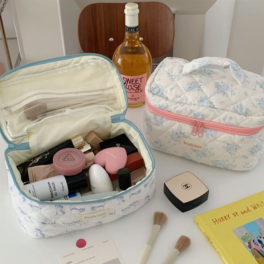 Olsin - Reistas met bloemenprint en make-up (verschillende ontwerpen)