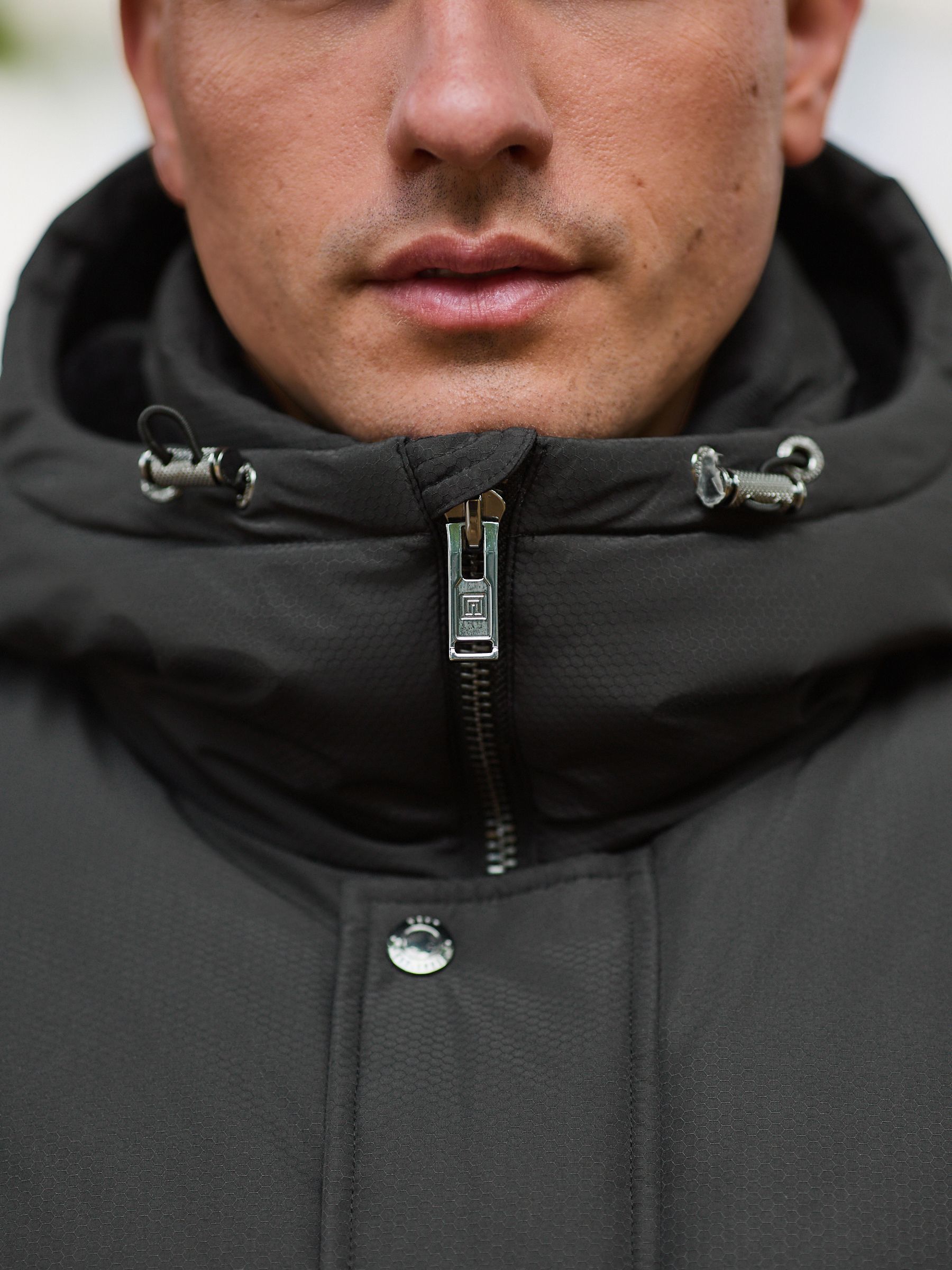 Zwart - Textured Premium Parka Jacket