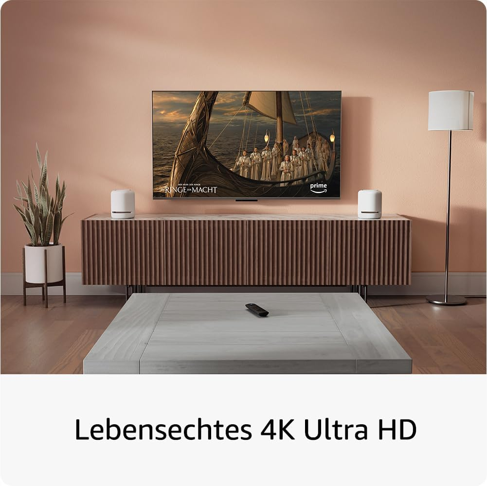 Amazon - Fire TV Stick 4K 3840 x 2160p Streaming Mediaplayer mit Sprachsteuerung   Quad-Core (1.7 GHz) CPU   8GB Speicherplatz (B0CJKTWTVT)