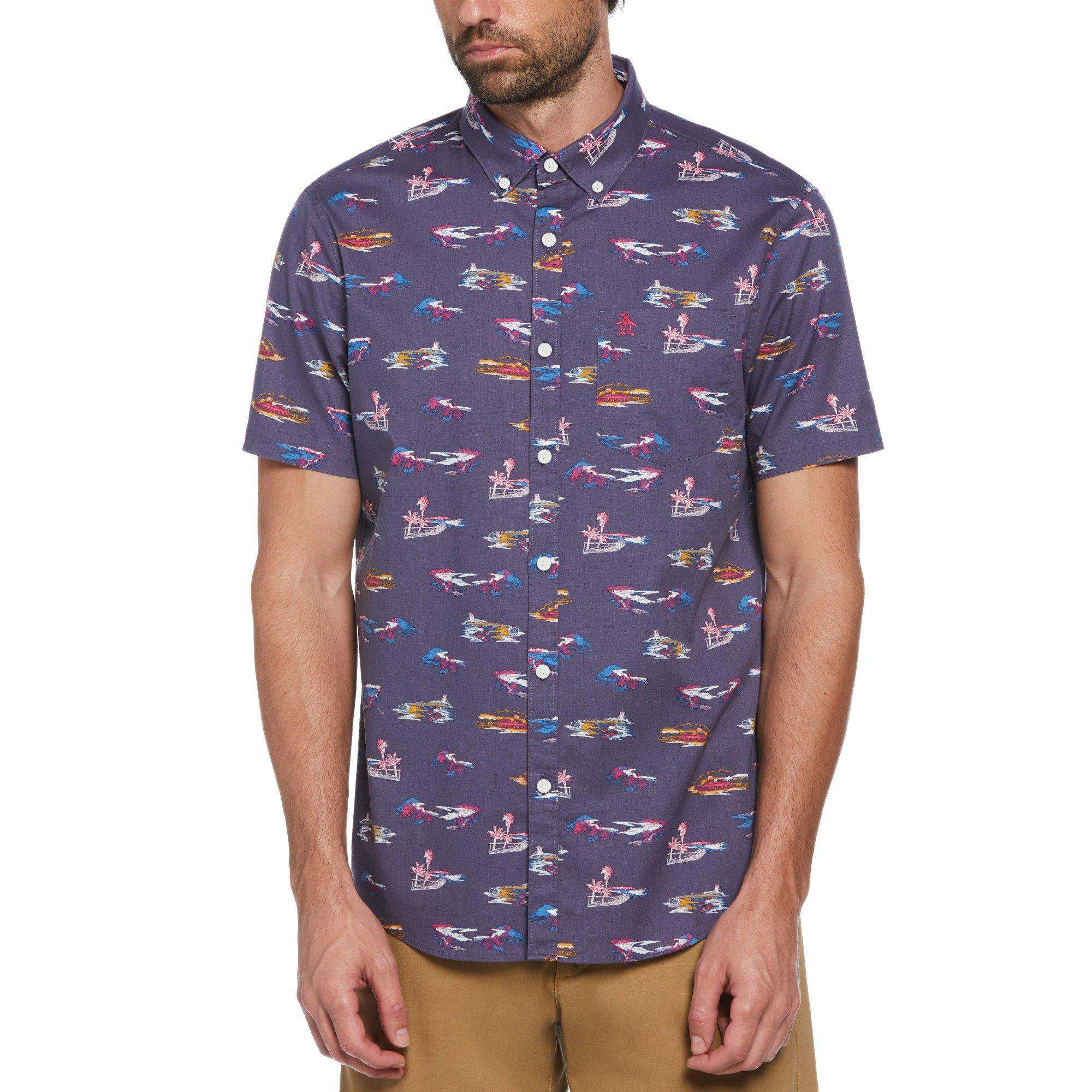 Original Penguin OP Short Sleeve All Over Print Mens