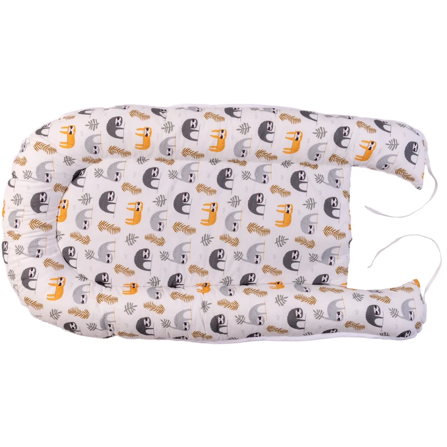 Ullenboom Kuschelnest Waffelpique Grau Faultier 55 x 95 cm