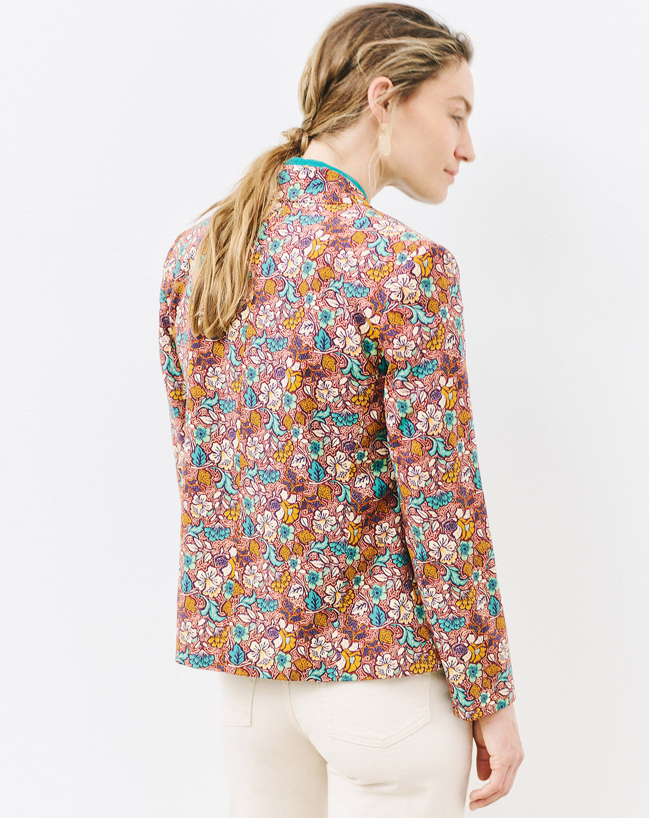 Caroll Blazer Lizzie imprimé chocolat