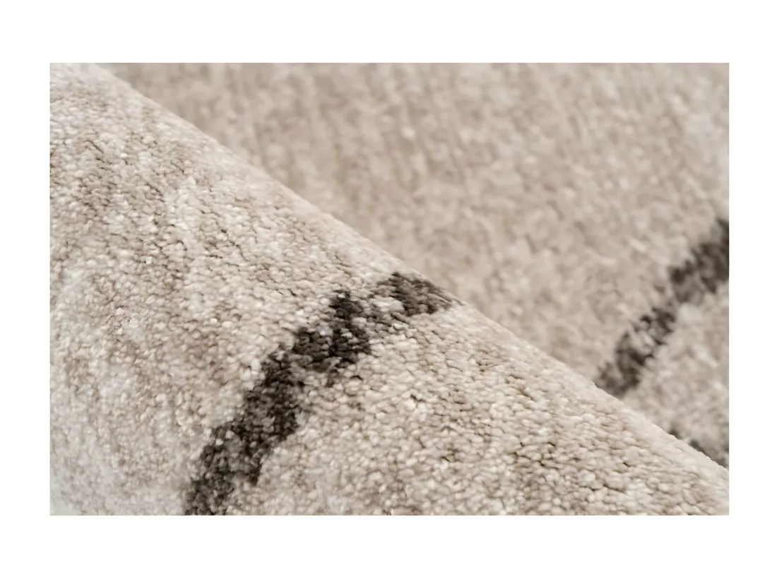 Tapis 150x80cm, design A105R coloris beige - Confort et élégance pour votre intérieur