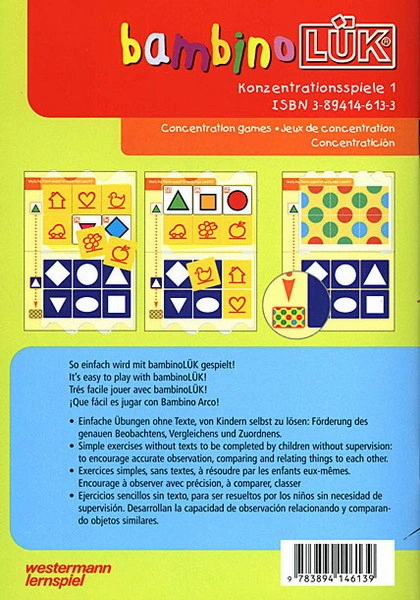 bambinoLÜK-Set. Concentration games. Jeux de concentration.Tl.1