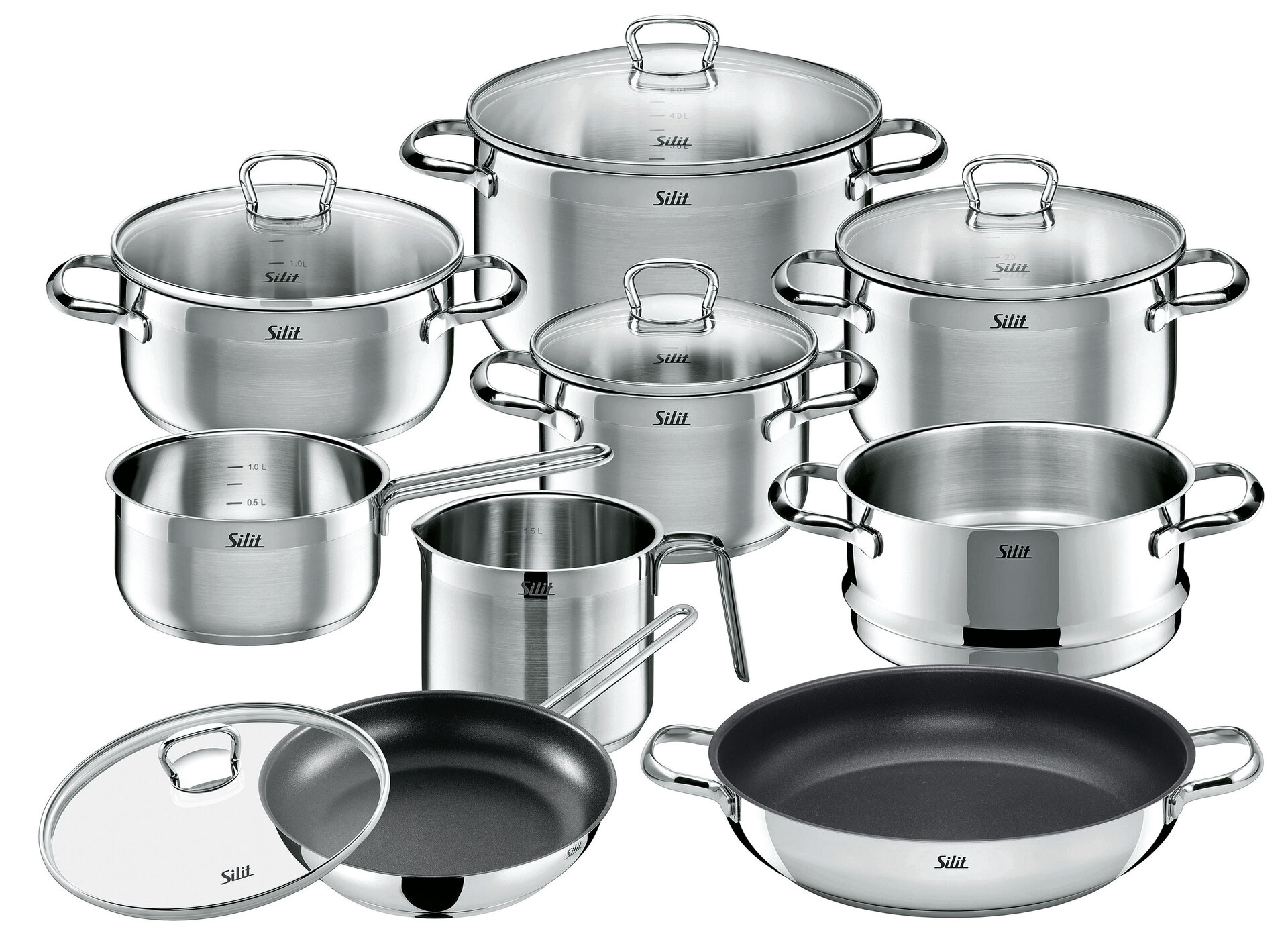 Silit Topf-Set TOSKANA 10-teilig Edelstahl 18/10