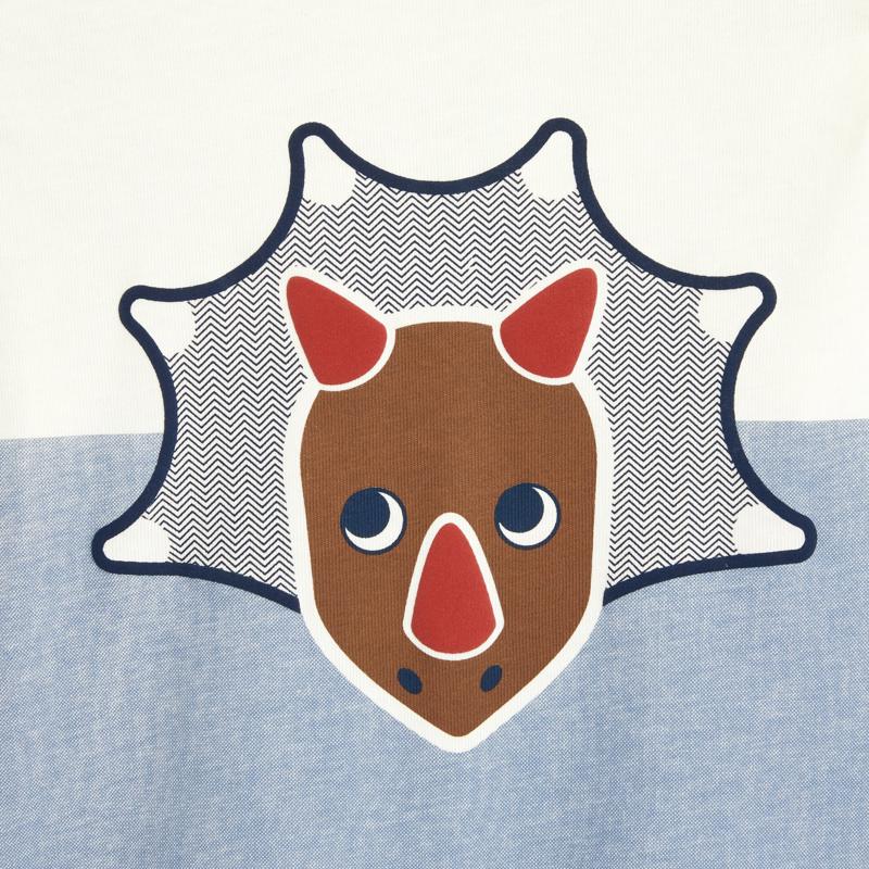 T-shirt dinosaure bleu bébé garçon Bleu