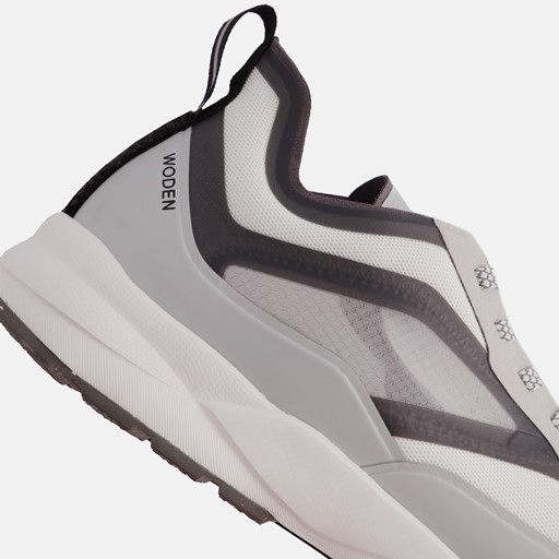Woden Stelle Transparent Sneakers grijs Textiel