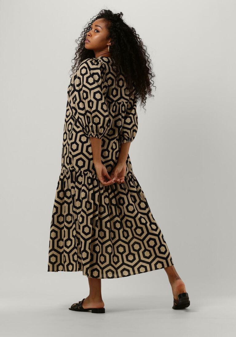 NOTRE-V zand notre-v maxi jurk nv-dente midi dress