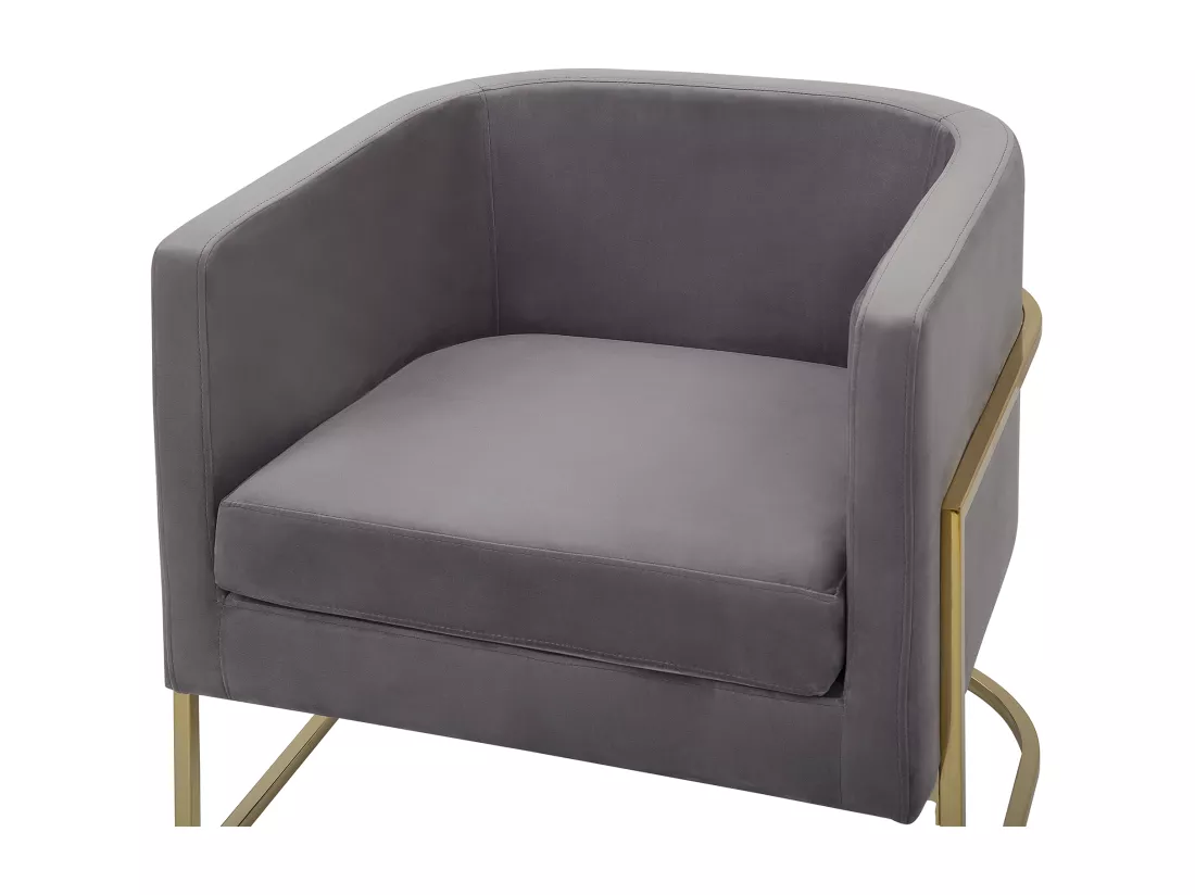 Fauteuil SIRKKA Velours Gris