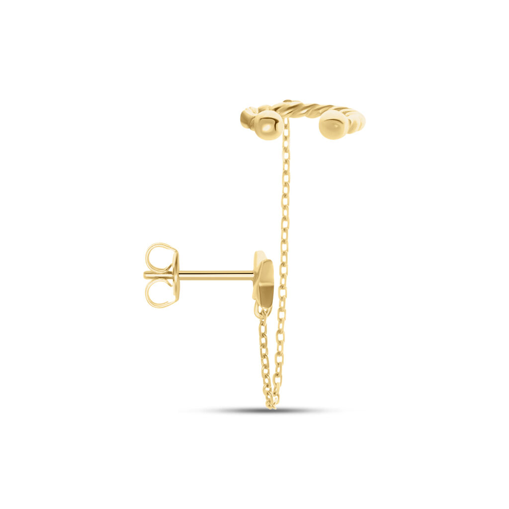 Bijou D'oreille Unitaire Plaqué Or Sweyn Oxyde De Zirconium