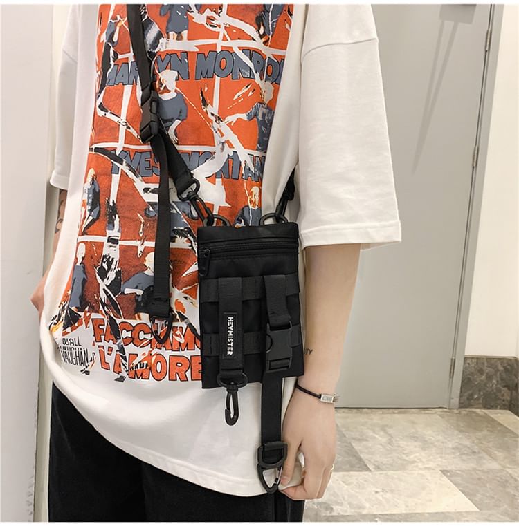 Hikuozy - Nylon crossbodytas met gesppaneel