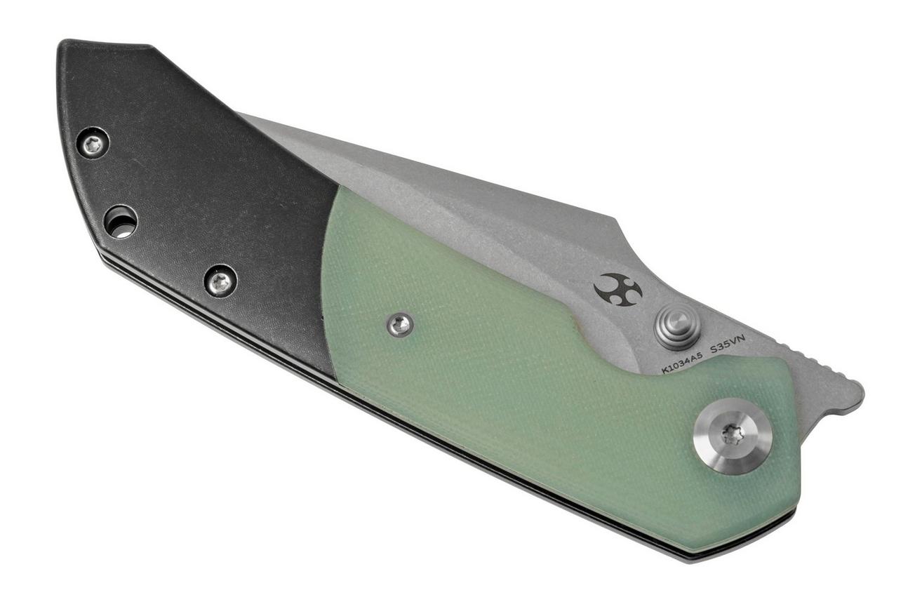Kansept Fenrir K1034A5 Stonewashed, Jade G10 zakmes, Greg Schob design