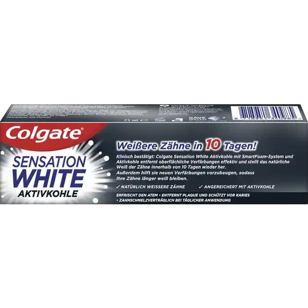 Sensation White Aktivkohle Zahnpasta
