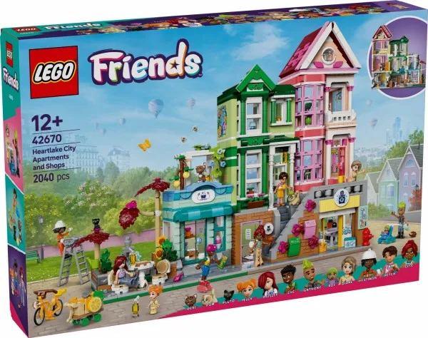 LEGO Friends 42670 Heartlake City lejligheder og butikker