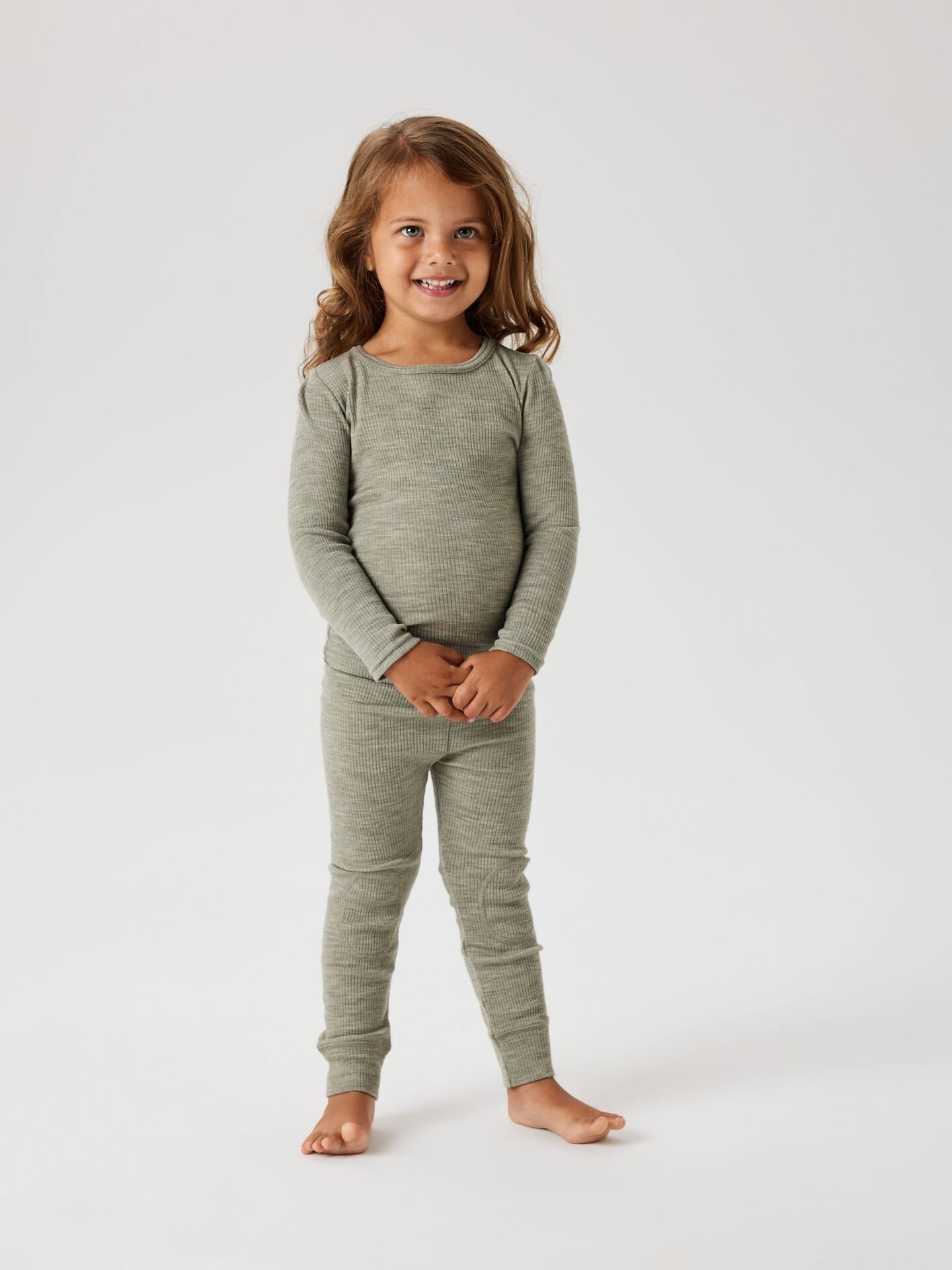 Wax Wool Rib Long Sleeve Top