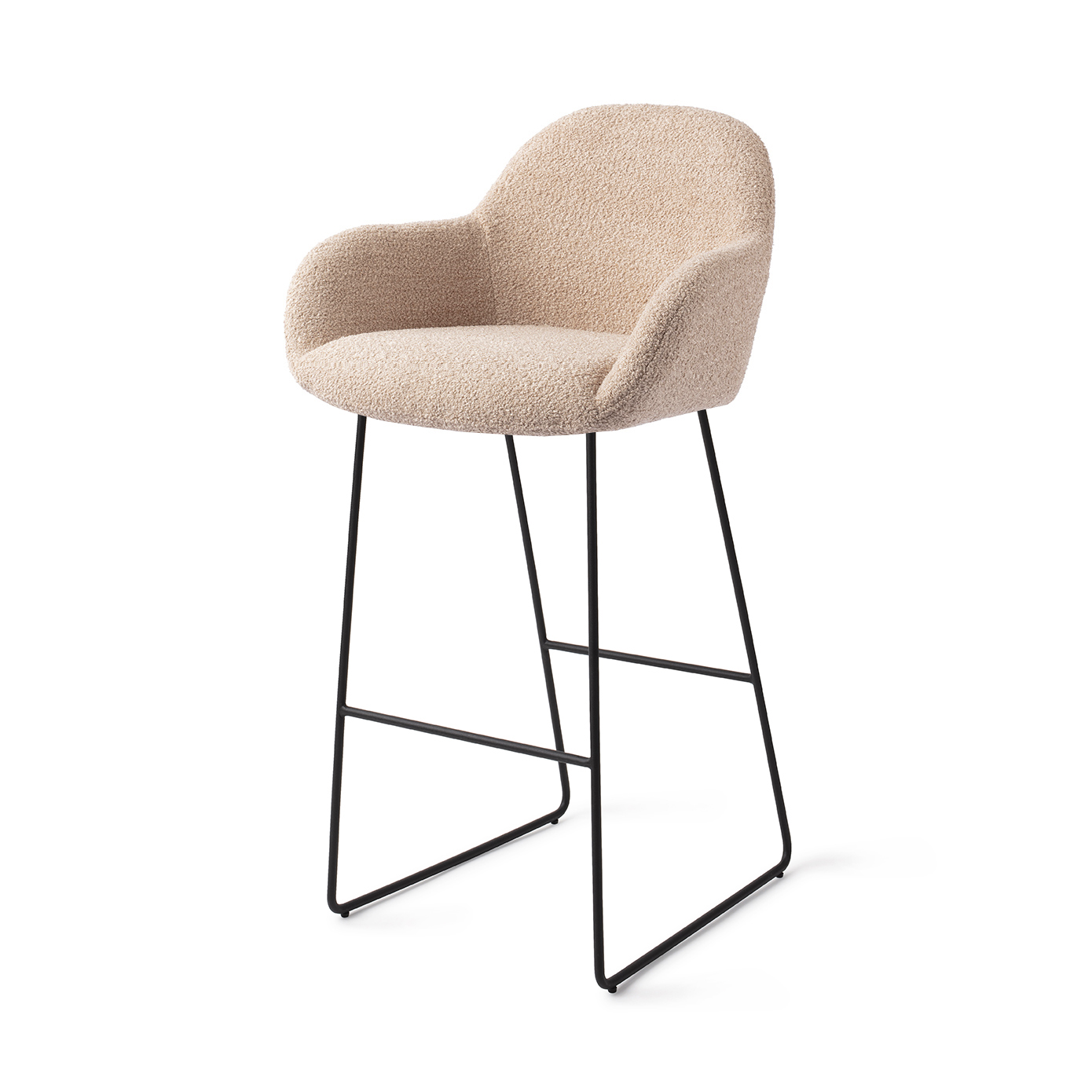 Barstoel Kushi bar slide black flax relax