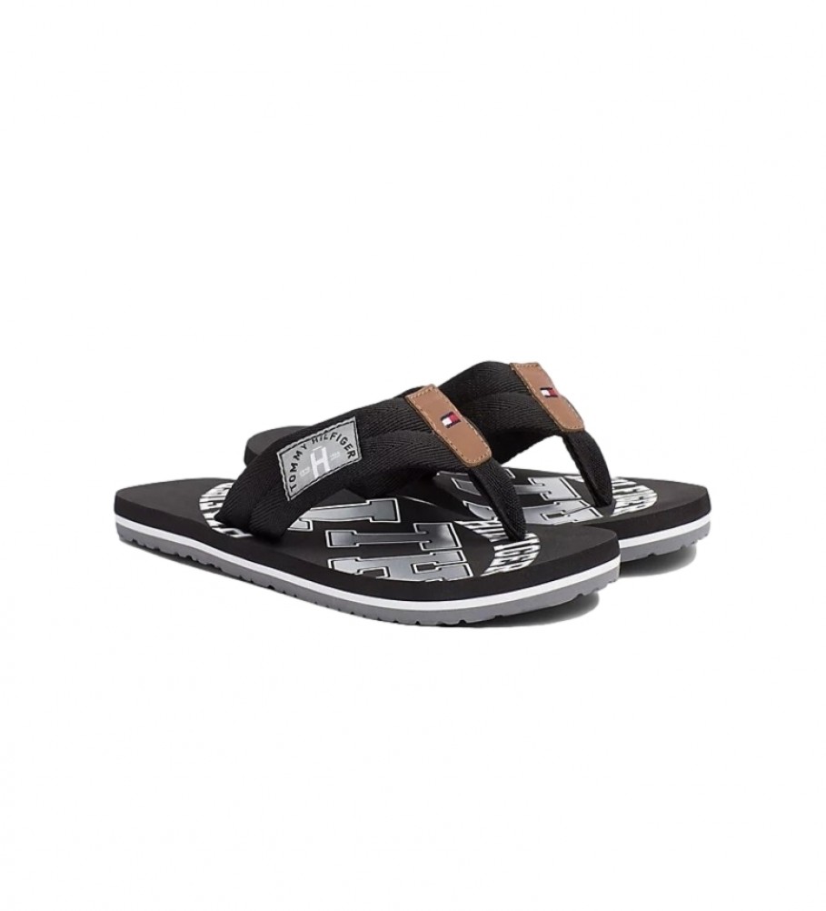 Chinelo de praia Tommy Hilfiger Essential TH preto