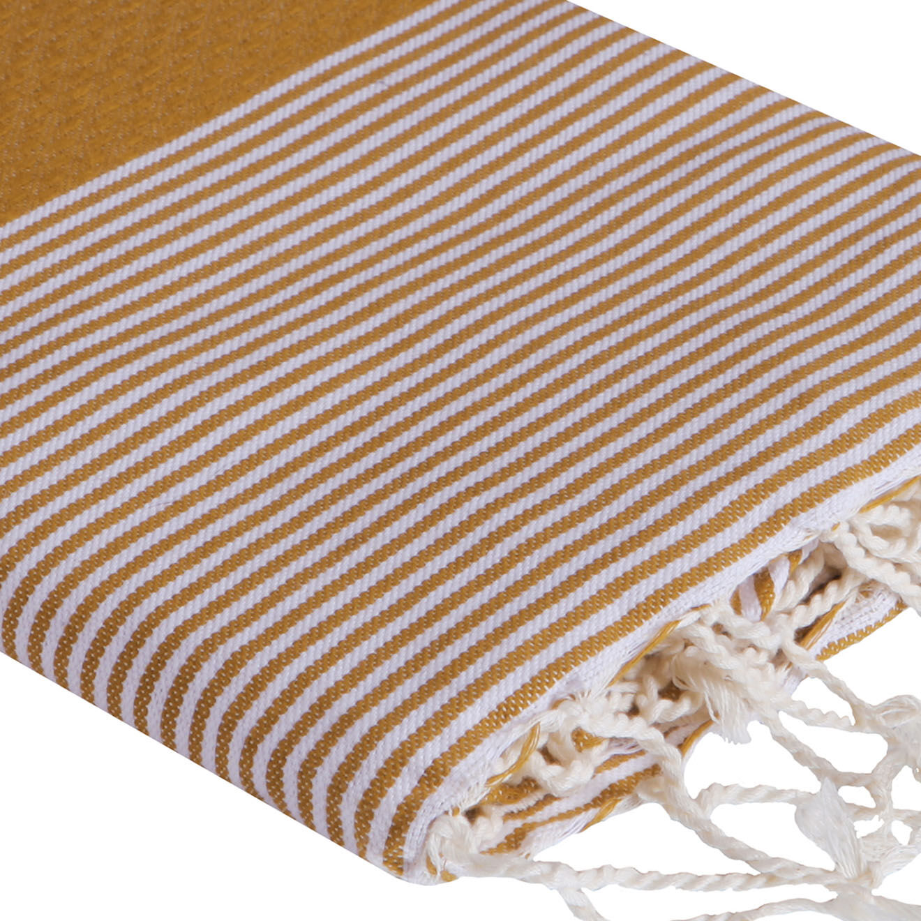 Febronie Fouta nid d'abeille Ibiza jaune - 100x200 cm