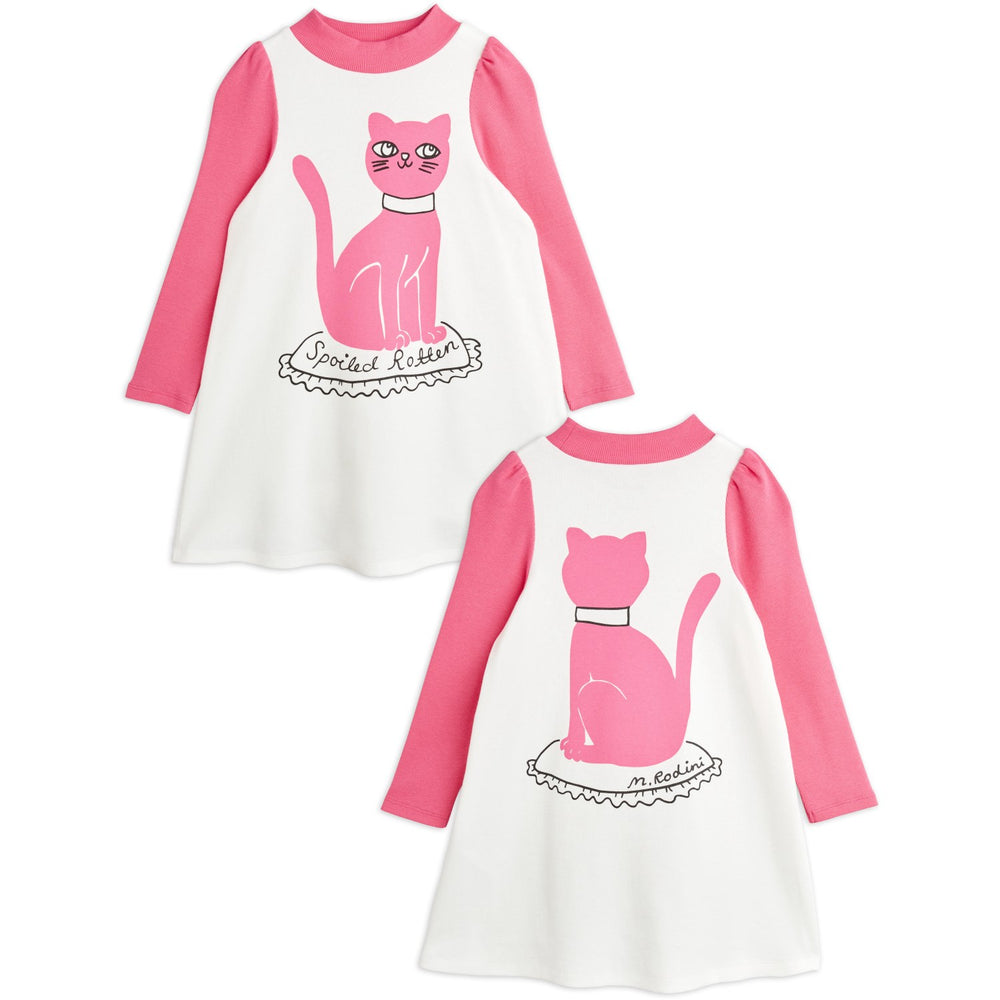 Køb Mini Rodini White Cat Sp Kjole