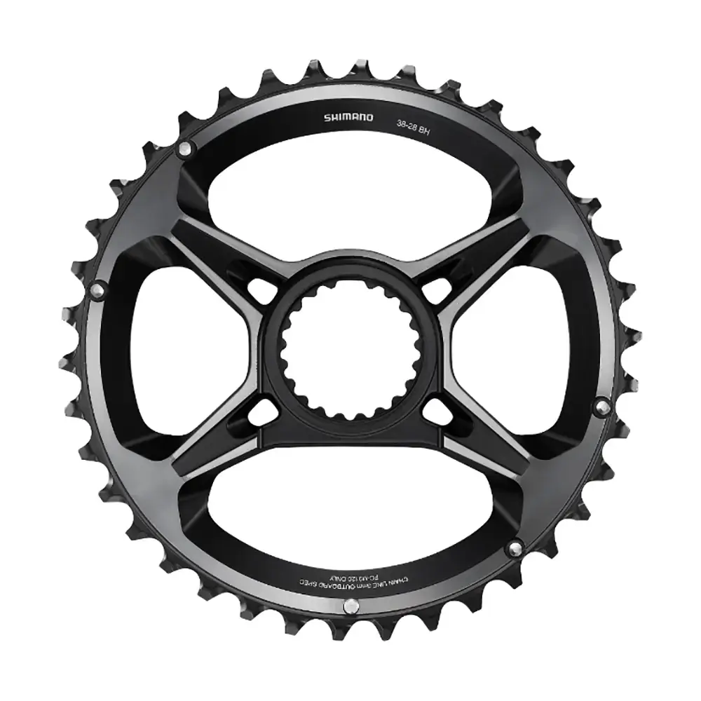 Shimano XTR FC-M9120 Dubbel Kettingblad Zwart 12 Speed 38-28T