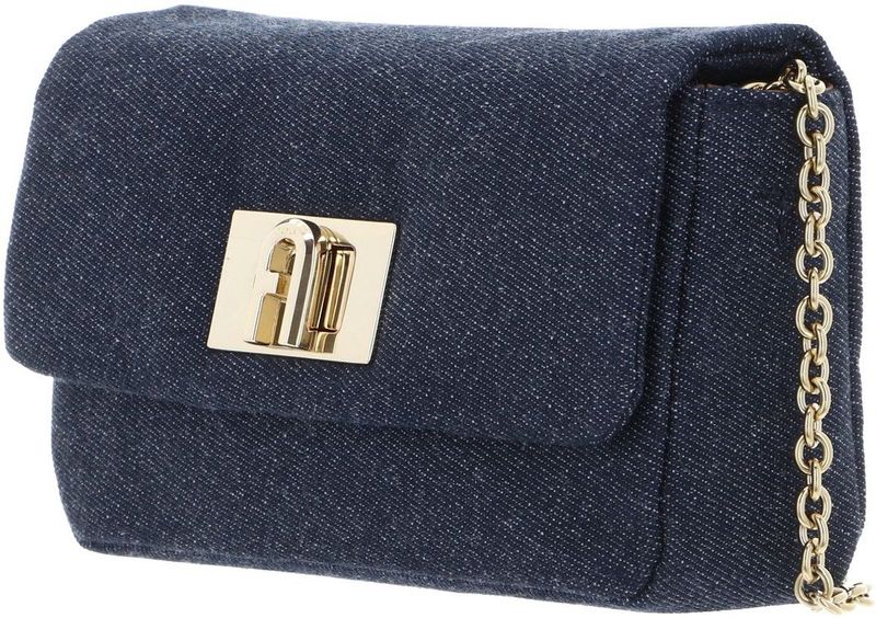FURLA - 1927 Mini Crossbody Tas - Toni Mediterraneo - Denim-look - 100% Katoen