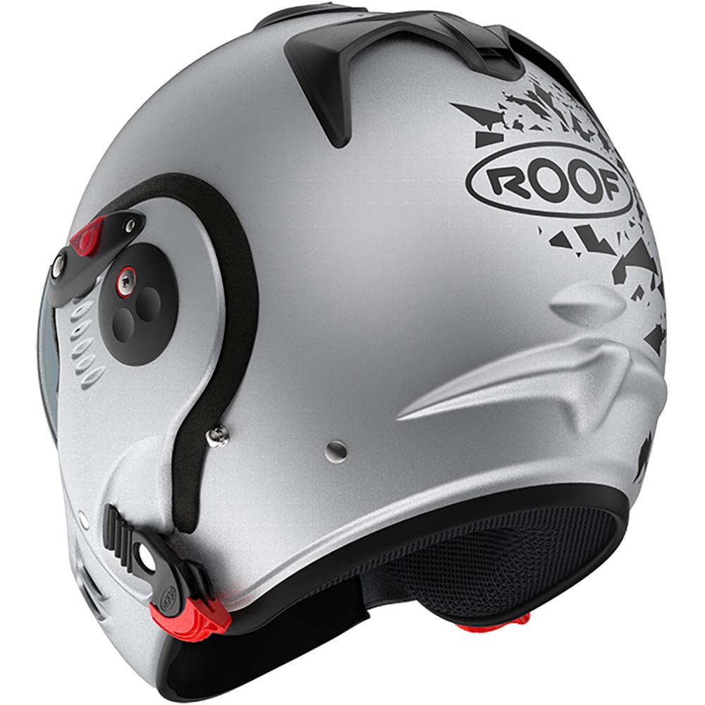 Roof - Casque Boxer Alpha Blackstar Argent / Noir Mat