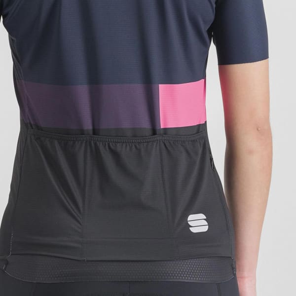 Maillot vélo SPORTFUL SNAP W JERSEY BLACK GALAXY BLUE